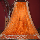 FBDY0002595-Pure Gaji Silk Jacq. Bandhni - Tasneem Fabrics