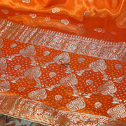 FBDY0002595-Pure Gaji Silk Jacq. Bandhni - Tasneem Fabrics