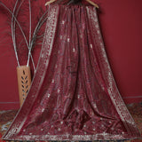 Tasneem Fabrics Women's Pure Raw Silk Jacquard Dupatta - FBPR0002593