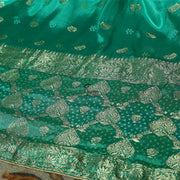 FBDY0002378-Pure Gaji Silk Jacq. Bandhni - Tasneem Fabrics