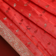 FBDY0002597-Pure Gaji Silk Jacq. Bandhni - Tasneem Fabrics