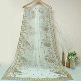 Tasneem Fabrics Women's Pure Chiffon Jacquard Dupatta - FBDY0002953