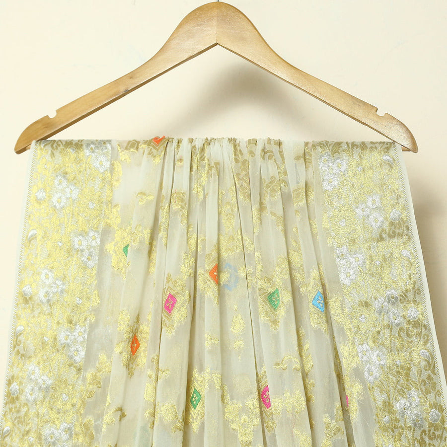 Pure Chinon Jacquard-MDWH0001189 - Tasneem Fabrics