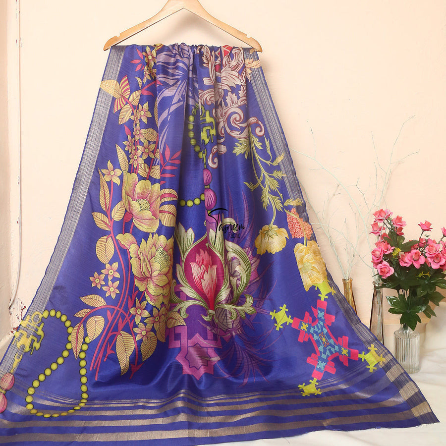 Tasneem Fabrics Women's Pure Printed Monark Dupatta - MDPR0002481
