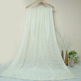 Tasneem Fabrics Women's Pure Chiffon Jacquard Dupatta - FBEM0000848