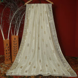 Tasneem Fabrics Women's Pure Chiffon Jacquard Dupatta - FBDY0002730