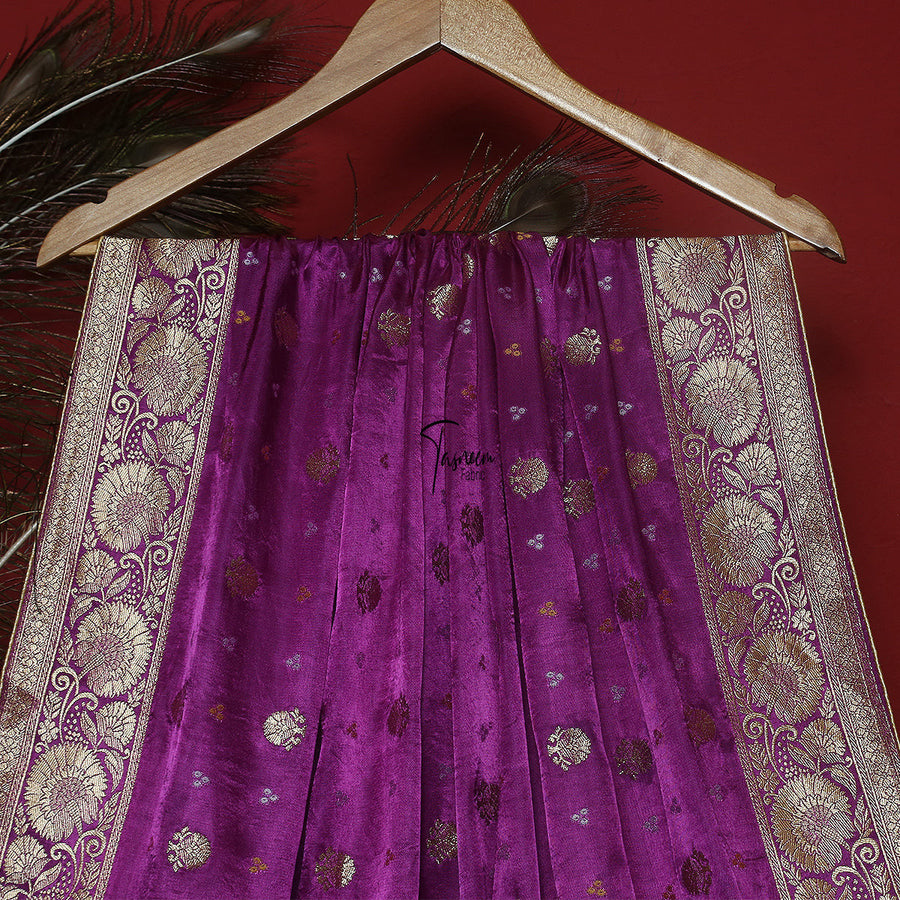 FBDY0002521-Pure Gaji Silk Jacq. Bandhni - Tasneem Fabrics
