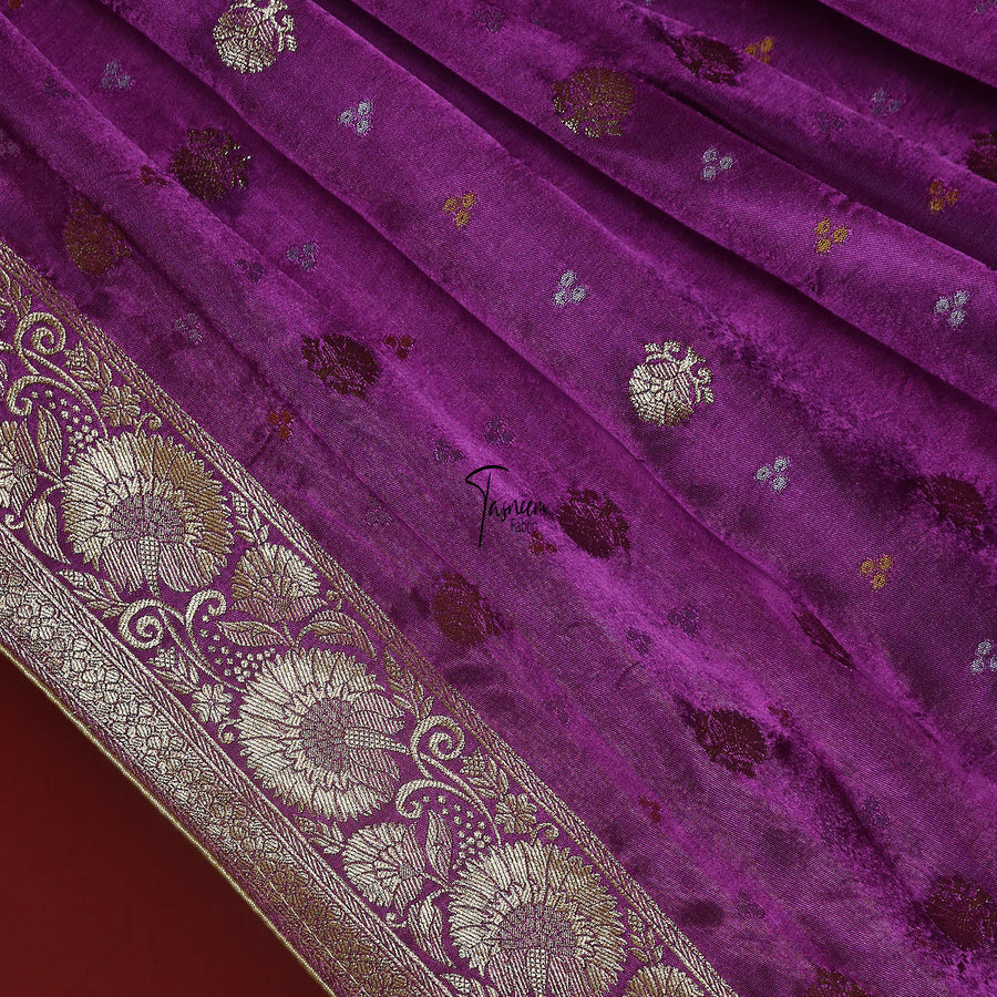 FBDY0002521-Pure Gaji Silk Jacq. Bandhni - Tasneem Fabrics