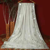 Tasneem Fabrics Women's Pure Chiffon Jacquard Dupatta - FBEM0000659