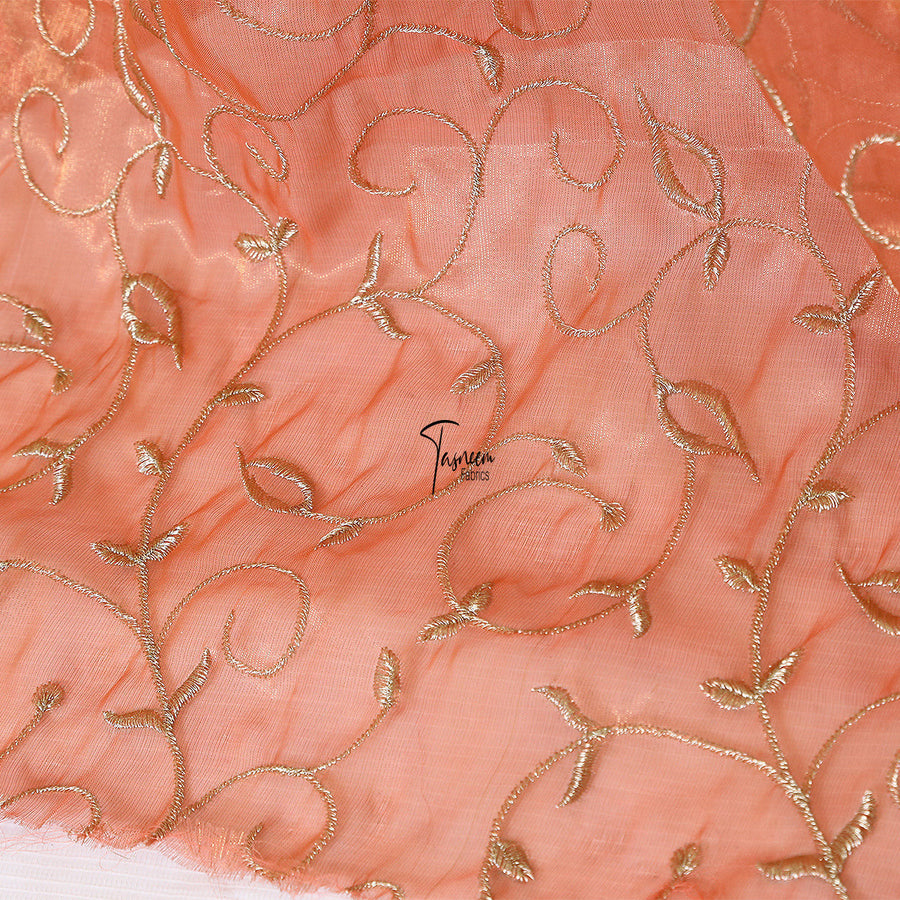 Tasneem Fabrics Women's Masoori Coral Dupatta - MDEM0001137