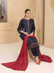 Tawakkal Fabrics Azekha Unstitched Laserkari Jacquard 3Pc Suit D-8054