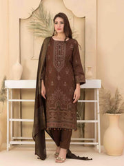 Tawakkal Fabrics Azekha Unstitched Laserkari Jacquard 3Pc Suit D-8057