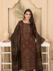 Tawakkal Fabrics Azekha Unstitched Laserkari Jacquard 3Pc Suit D-8057
