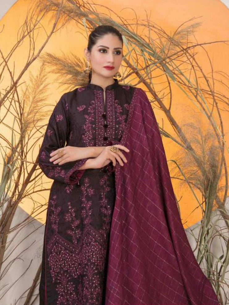 Tawakkal Fabrics Azekha Unstitched Laserkari Jacquard 3Pc Suit D-8060