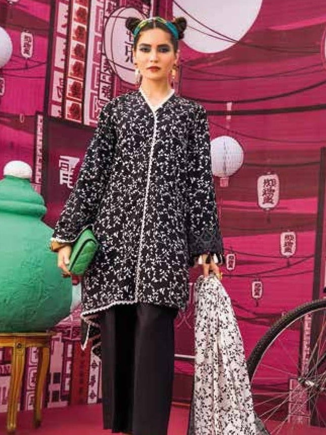 Gul Ahmed Essential Printed Lawn 3Pc Suit B-22002 - FaisalFabrics.pk