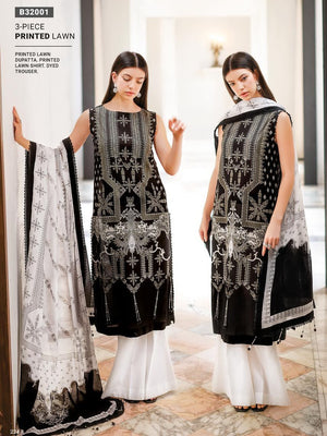GulAhmed Summer Essential Lawn Unstitched Printed 3Pc Suit B-32001