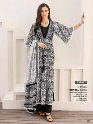 GulAhmed Summer Essential Lawn Unstitched Printed 3Pc Suit B-32017