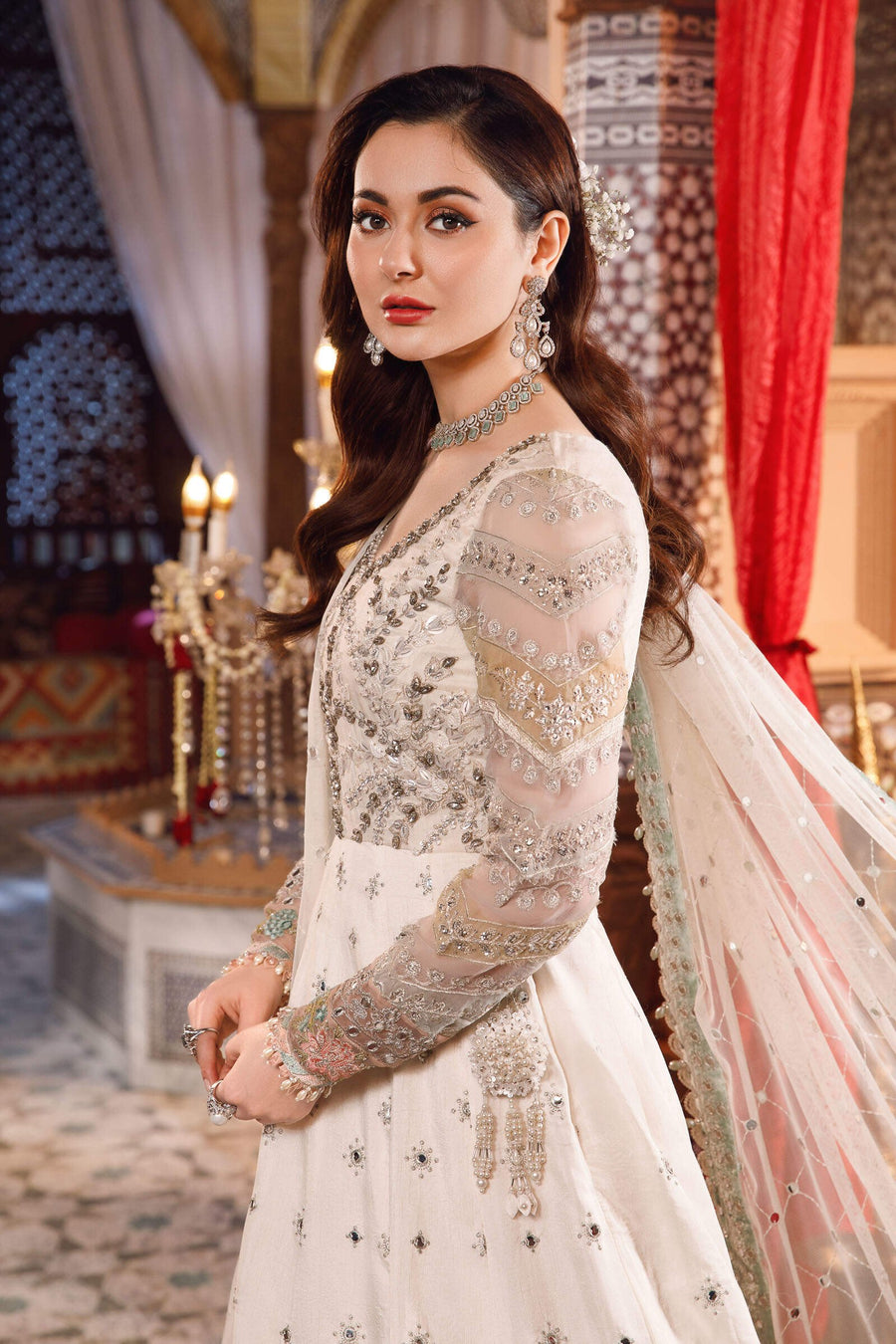 Maria.B Mbroidered Fabrics Unstitched Wedding Formal Suit BD-2502