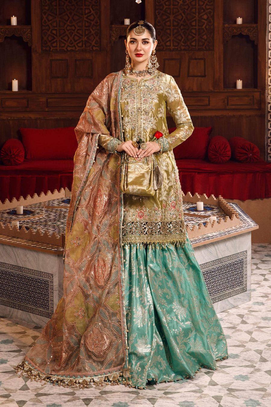 Maria.B Mbroidered Fabrics Unstitched Wedding Formal Suit BD-2503