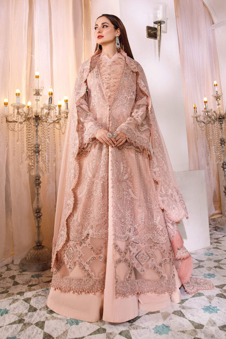 Maria.B Mbroidered Fabrics Unstitched Wedding Formal Suit BD-2505
