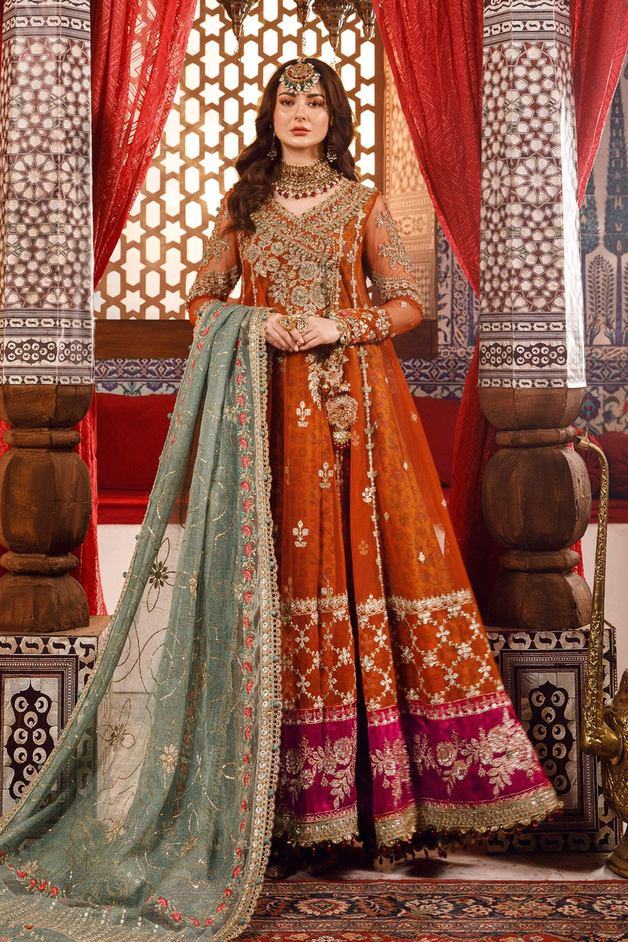 Maria.B Mbroidered Fabrics Unstitched Wedding Formal Suit BD-2506