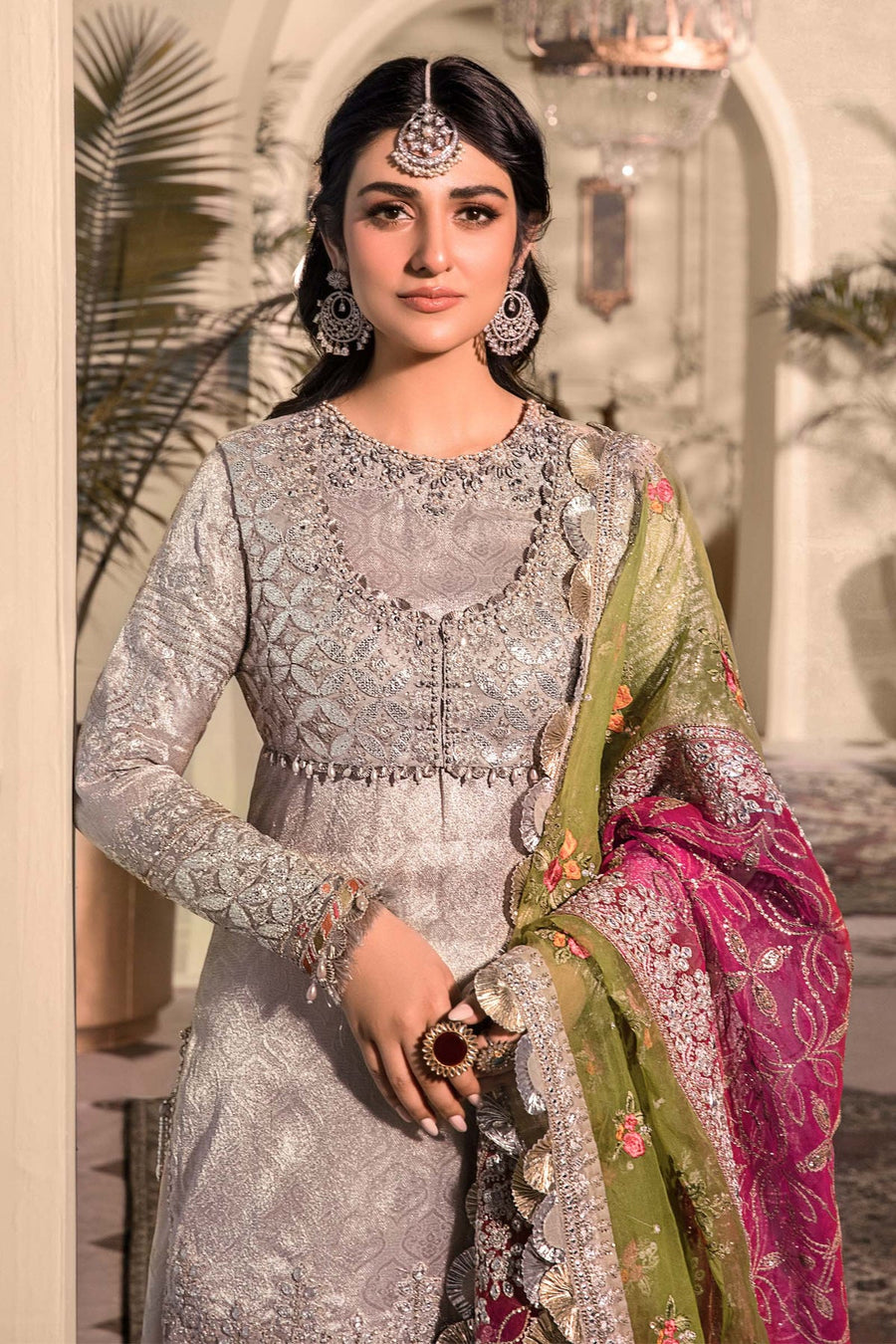 Maria B Heritage Unstitched Mbroidered Luxury Formal Suit BD-2601