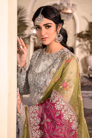 Maria B Heritage Unstitched Mbroidered Luxury Formal Suit BD-2601