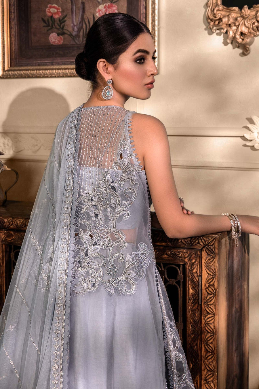 Maria B Heritage Unstitched Mbroidered Luxury Formal Suit BD-2603