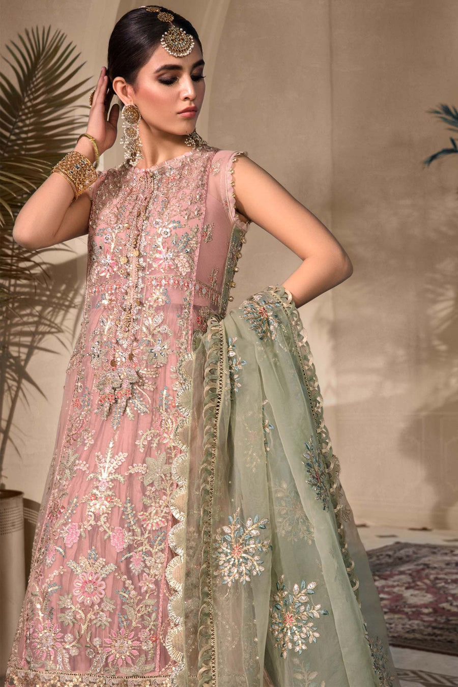 Maria B Heritage Unstitched Mbroidered Luxury Formal Suit BD-2607