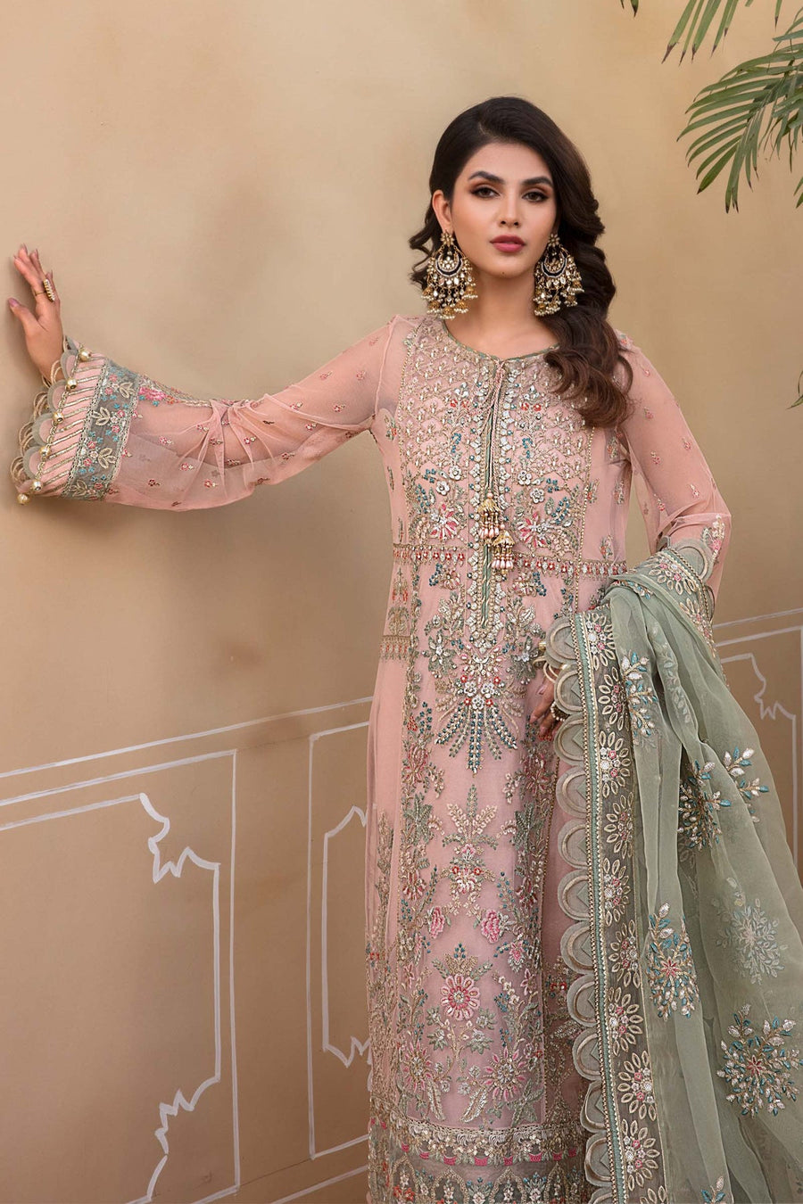 Maria B Heritage Unstitched Mbroidered Luxury Formal Suit BD-2607