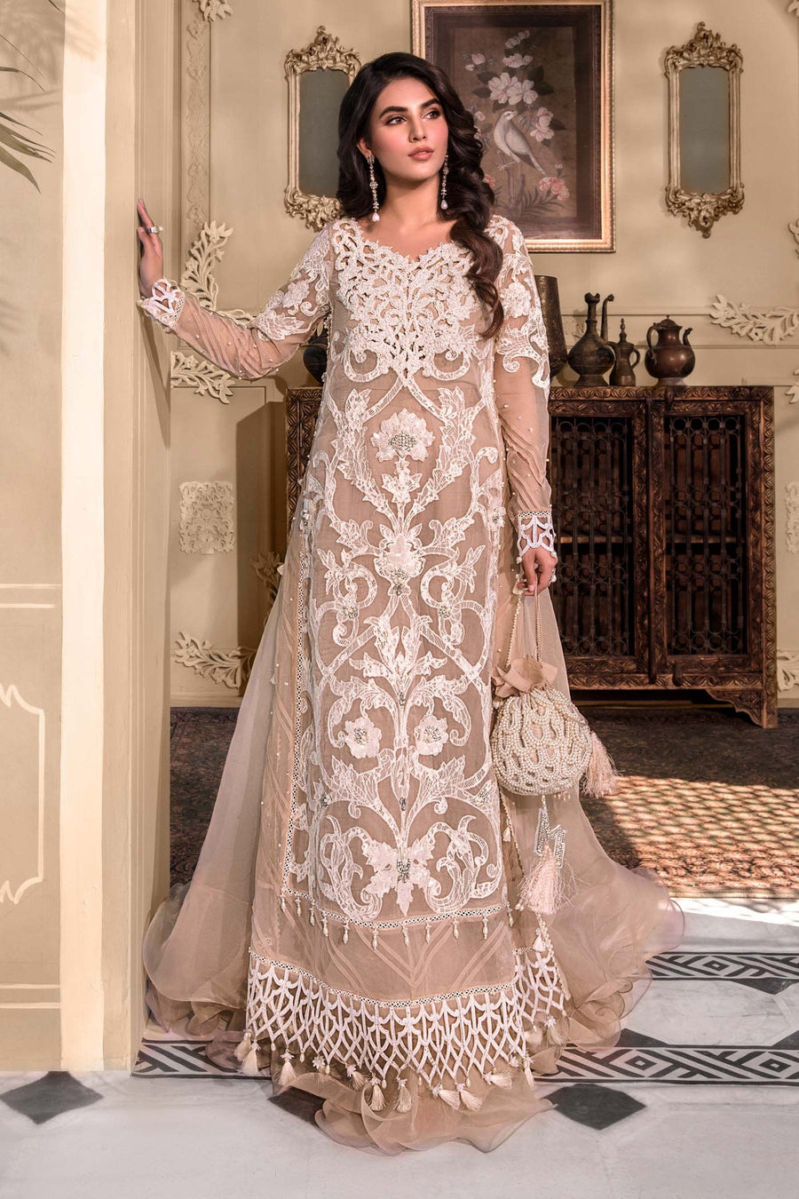 Maria B Heritage Unstitched Mbroidered Luxury Formal Suit BD-2608