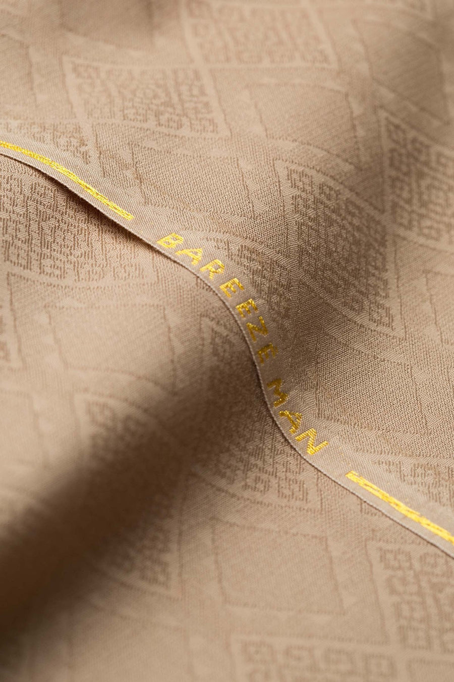 Bareeze Man Jacquard Unstitched Fabric for Summer - Beige