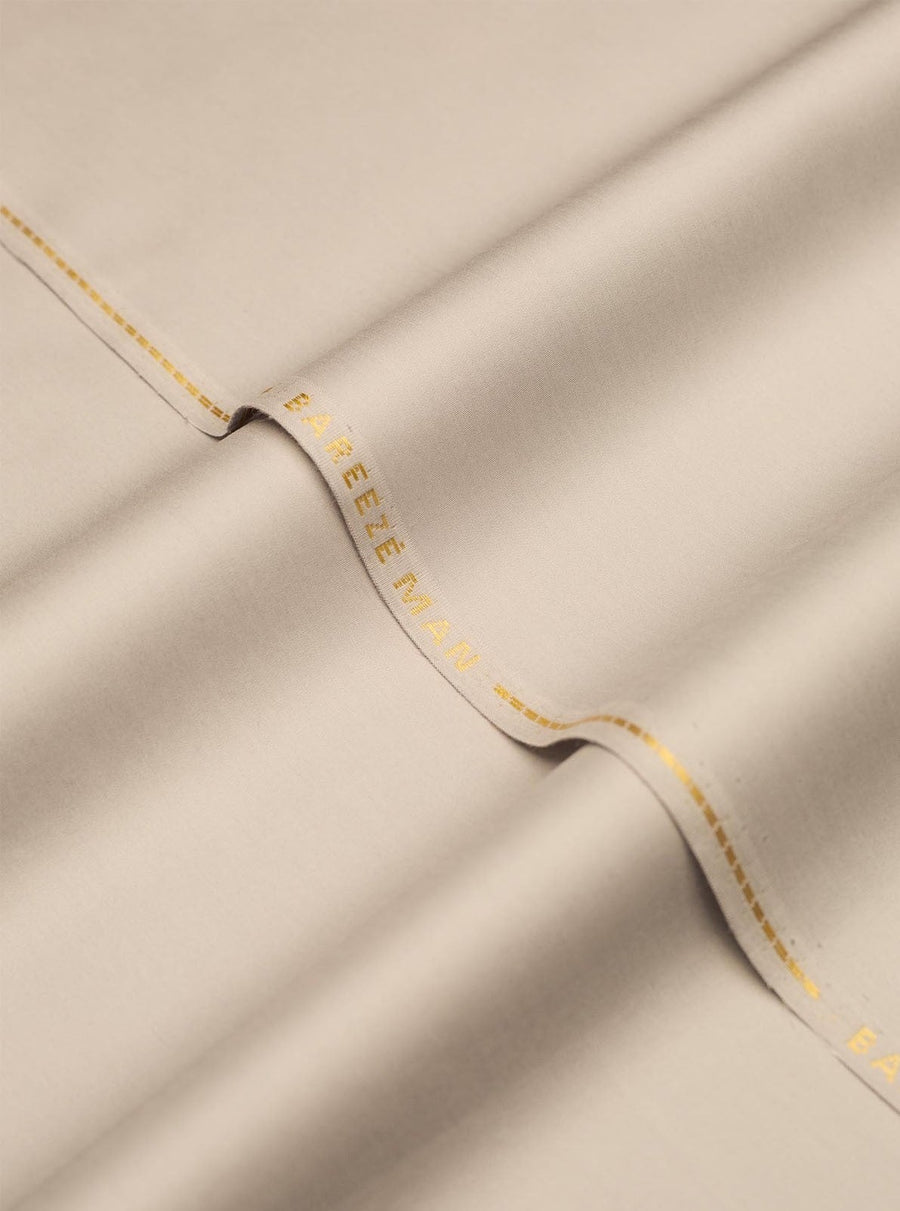 Bareeze Man Pima Cotton Unstitched Fabric for Summer - Beige