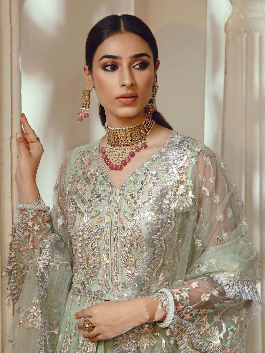 Emaan Adeel Belle Robe Luxury Formal Chiffon Unstitched 3Pc Suit BL-03 - FaisalFabrics.pk