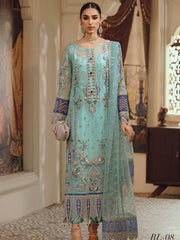 Emaan Adeel Belle Robe Luxury Formal Chiffon Unstitched 3Pc Suit BL-08 - FaisalFabrics.pk