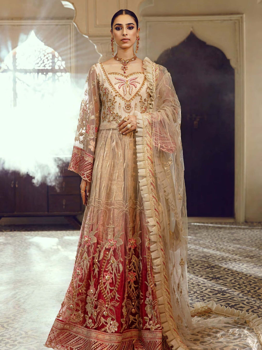 Emaan Adeel Belle Robe Luxury Formal Chiffon Unstitched 3Pc Suit BL-10 - FaisalFabrics.pk