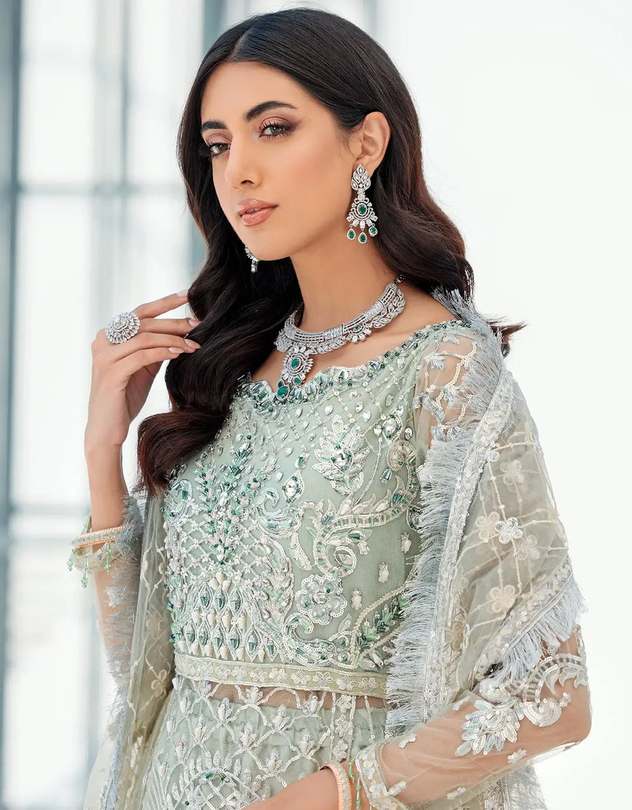 Emaan Adeel Belle Robe Luxury Net Unstitched 3Pc Suit BL-501