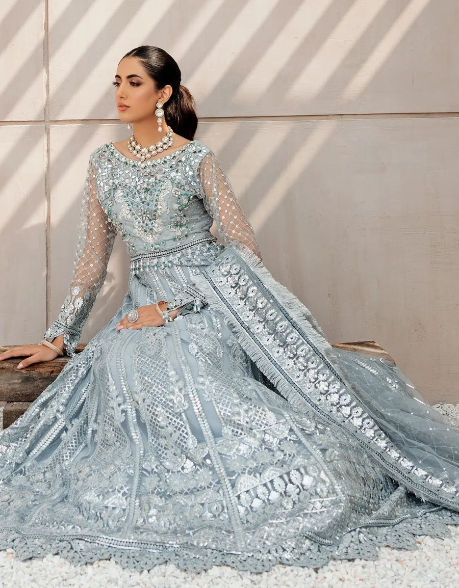 Emaan Adeel Belle Robe Luxury Net Unstitched 3Pc Suit BL-505