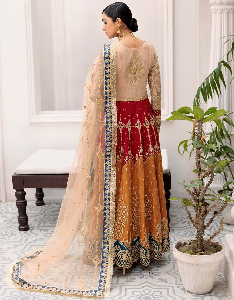 Robe by Emaan Adeel Embroidered Net 3Pc Suit BL-301 - FaisalFabrics.pk