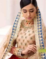 Robe by Emaan Adeel Embroidered Net 3Pc Suit BL-301 - FaisalFabrics.pk