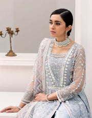 Robe by Emaan Adeel Embroidered Net 3Pc Suit BL-307 - FaisalFabrics.pk