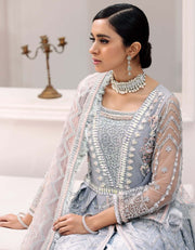 Robe by Emaan Adeel Embroidered Net 3Pc Suit BL-307 - FaisalFabrics.pk