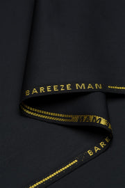 Bareeze Man Pima Cotton Unstitched Fabric for Summer - Black