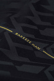 Bareeze Man Jacquard Unstitched Fabric for Summer - Black