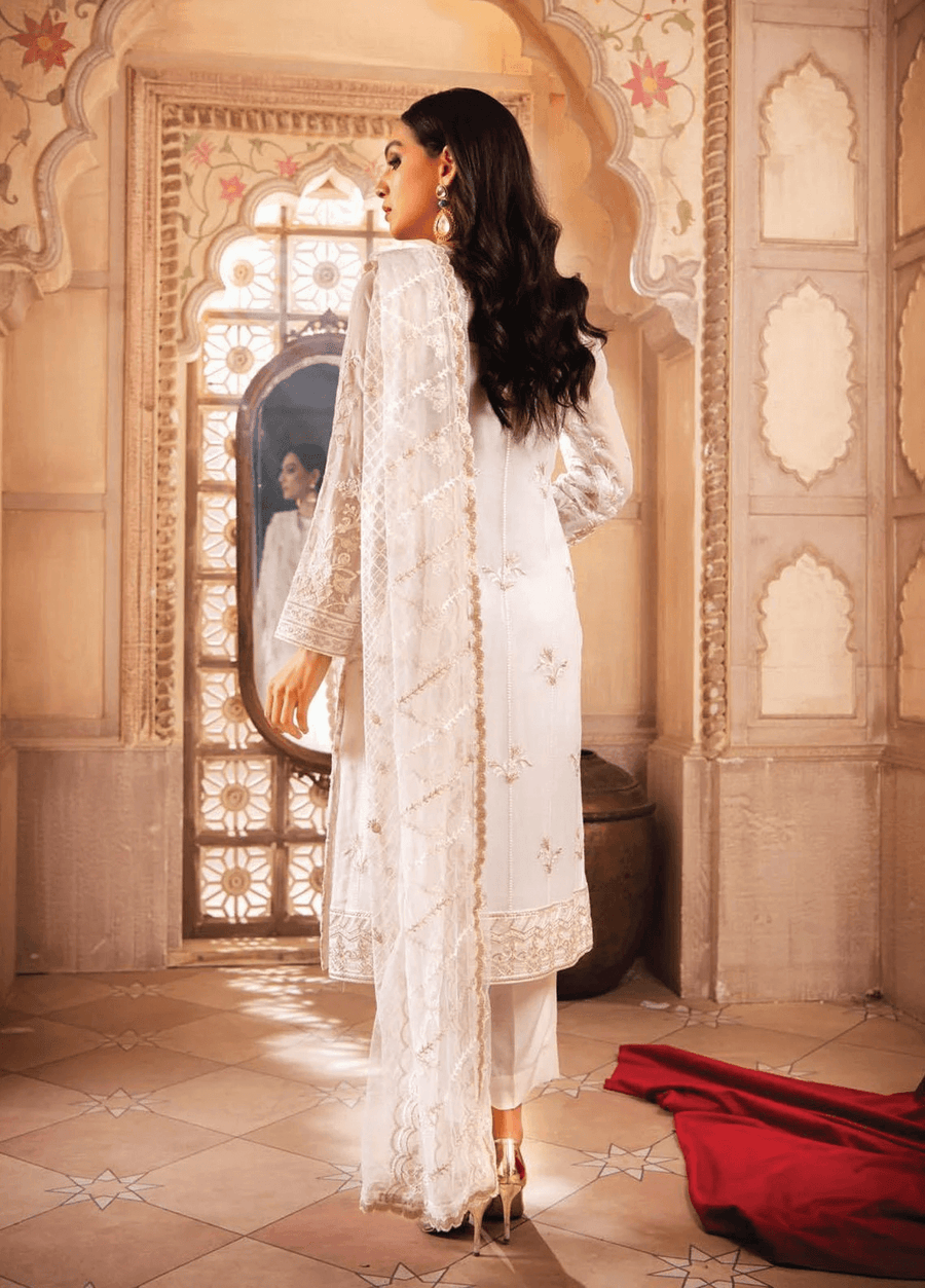 Blanche Fashion Mah e Lukah Unstitched Chiffon 3 Piece Suit BLC-03 - FaisalFabrics.pk
