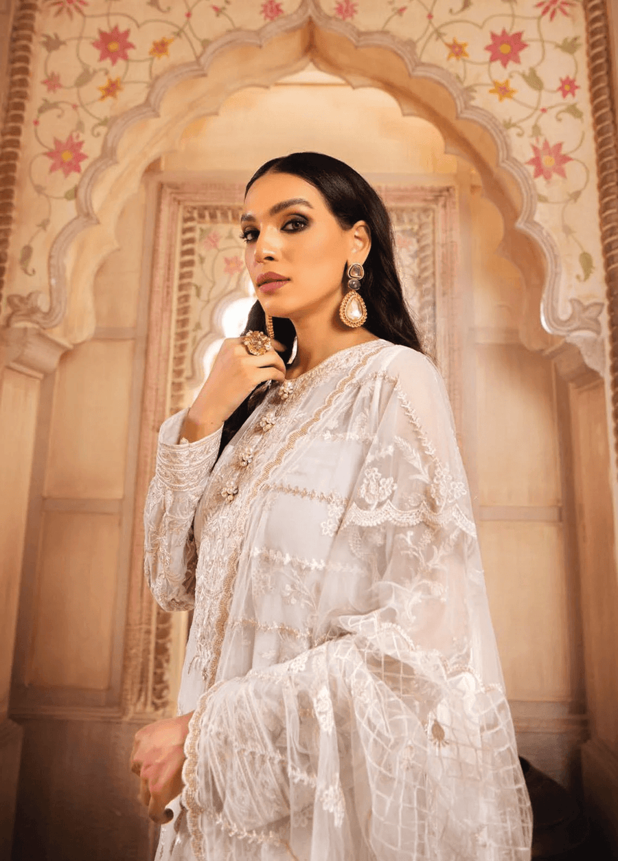 Blanche Fashion Mah e Lukah Unstitched Chiffon 3 Piece Suit BLC-03 - FaisalFabrics.pk