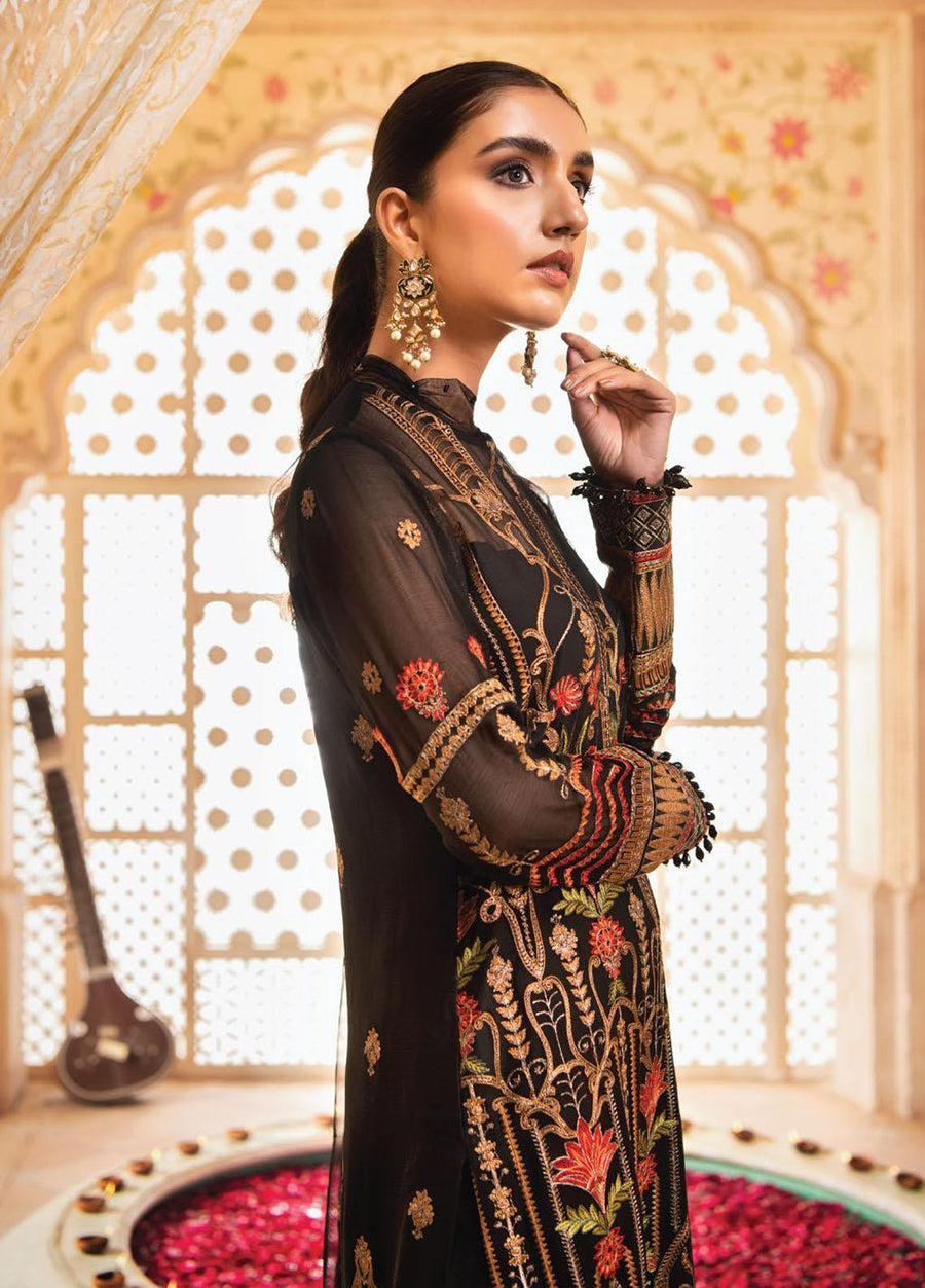 Blanche Fashion Mah e Lukah Unstitched Chiffon 3 Piece Suit BLC-04 - FaisalFabrics.pk