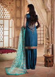 Blanche Fashion Mah e Lukah Unstitched Net 3 Piece Suit BLC-05 - FaisalFabrics.pk