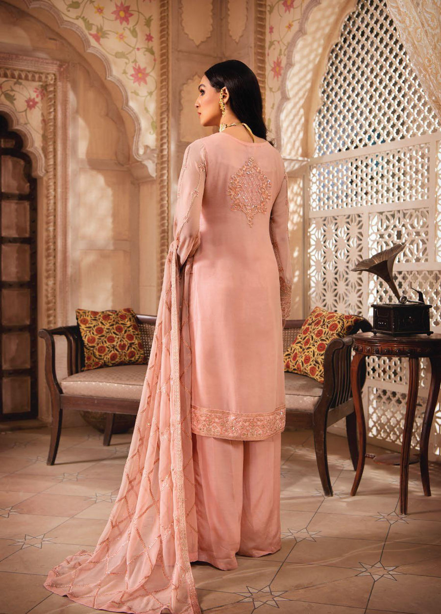 Blanche Fashion Mah e Lukah Unstitched Chiffon 3 Piece Suit BLC-06 - FaisalFabrics.pk