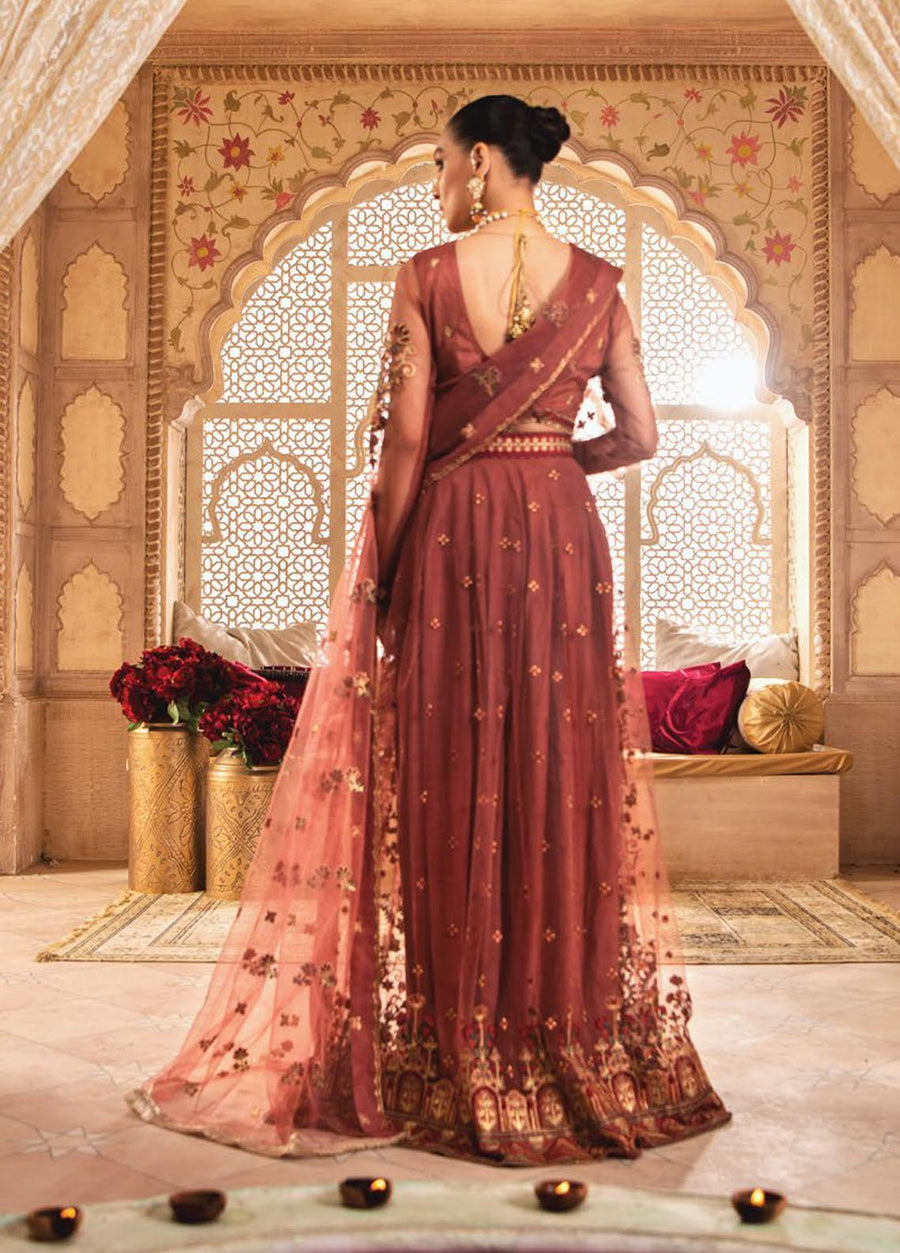 Blanche Fashion Mah e Lukah Unstitched Net 3 Piece Suit BLC-07 - FaisalFabrics.pk